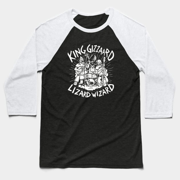 King Gizzard & the Lizard Wizard - Fanmade Baseball T-Shirt by Aldrvnd